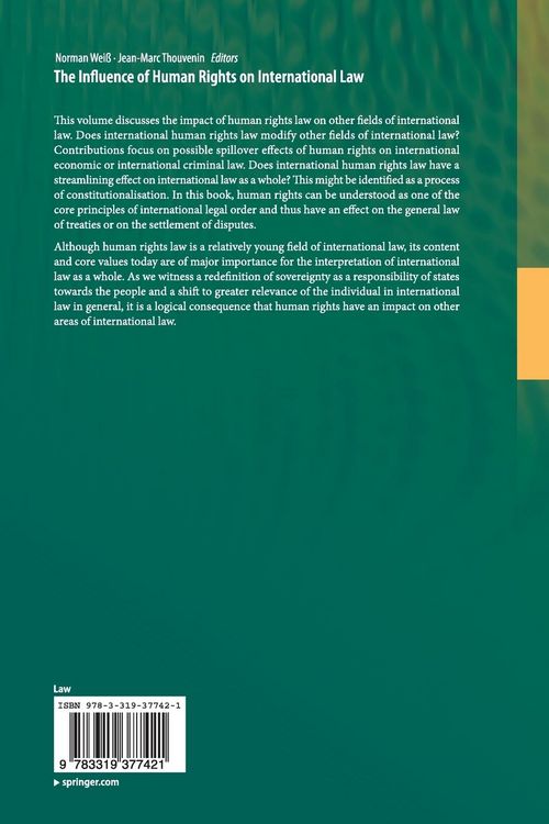 Produktbild: The Influence of Human Rights on International Law