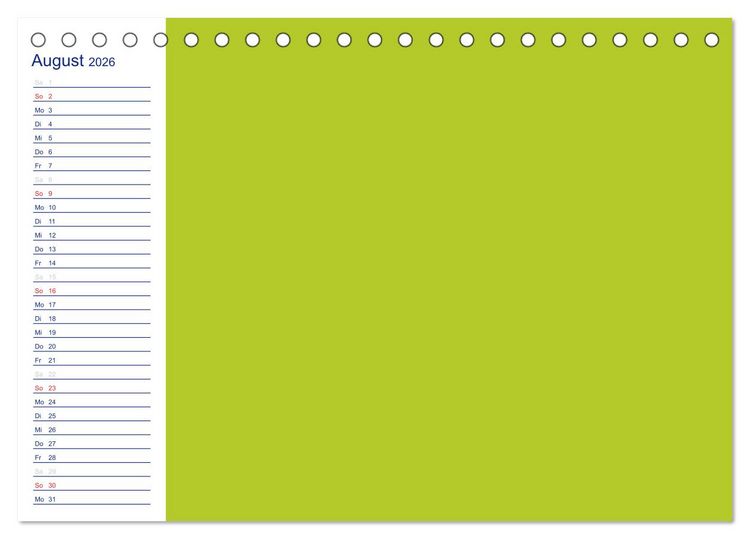 Produktbild: Farbiger Bastelkalender (Tischkalender 2026 DIN A5 quer), CALVENDO Monatskalender