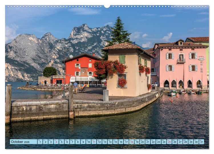 Produktbild: Lake Garda Mediterranean oasis in Northern Italy (High Quality Premium Wall Calendar 2026 DIN A2 landscape),CALVENDO 12 Month Wall Calendar