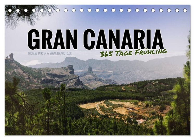 Produktbild: Gran Canaria - 365 Tage Fr&uuml;hling (Tischkalender 2026 DIN A5 quer), CALVENDO Monatskalender