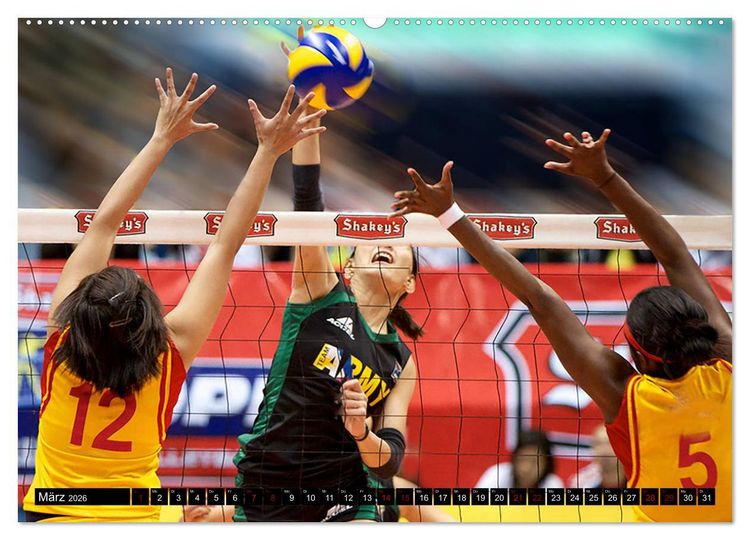 Produktbild: Volleyball Action (Wandkalender 2026 DIN A2 quer), CALVENDO Monatskalender