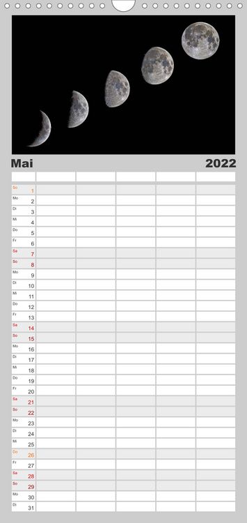Produktbild: Familienplaner Himmlische Impressionen (Wandkalender 2022 , 21 cm x 45 cm, hoch)