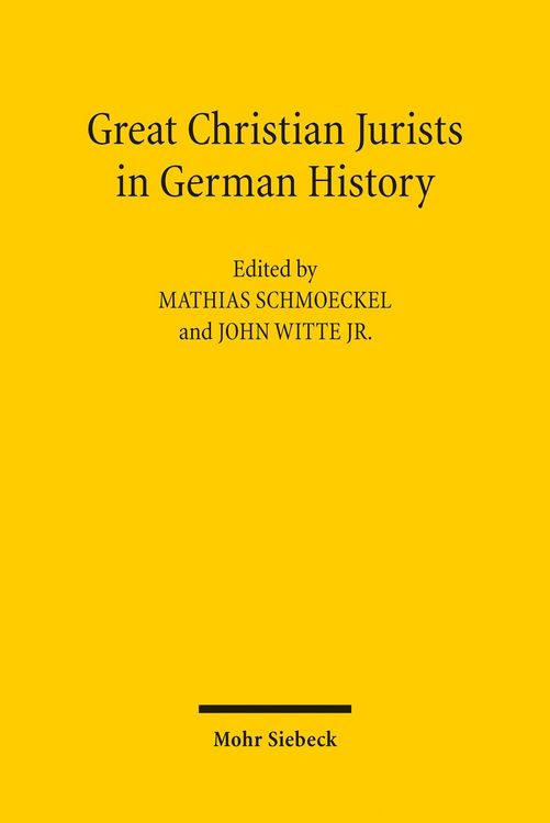 Produktbild: Great Christian Jurists in German History