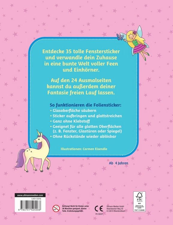 Produktbild: Mein Fenstersticker-Buch Feen & Einh&ouml;rner