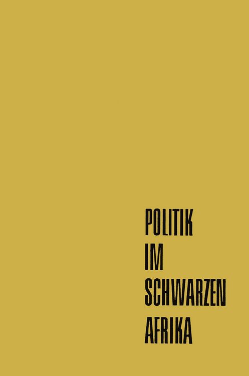 Produktbild: Politik im Schwarzen Afrika