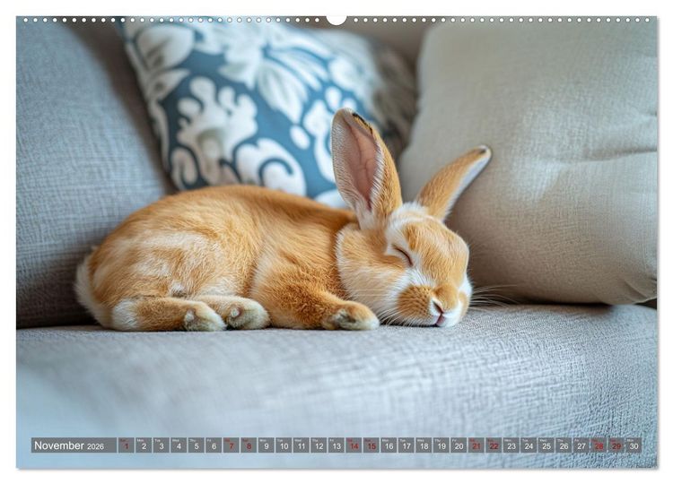 Produktbild: A Cuddly Rabbit Life (Wall Calendar 2026 DIN A2 landscape), CALVENDO 12 Month Wall Calendar