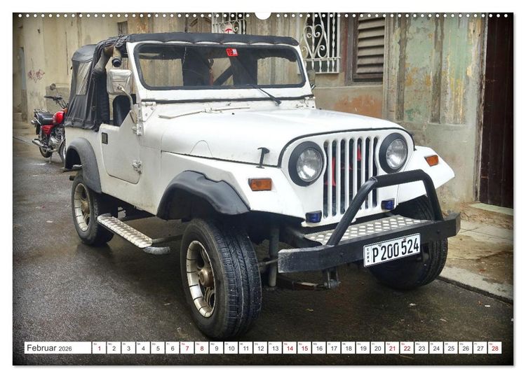 Produktbild: Cuba Jeeps - Gel&auml;ndewagen Oldtimer (hochwertiger Premium Wandkalender 2026 DIN A2 quer), Kunstdruck in Hochglanz