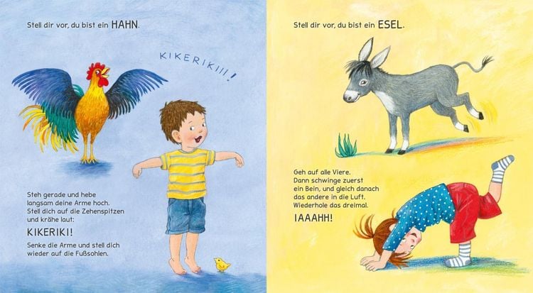 Produktbild: Turnen wie die Tiere - Das gro&szlig;e Yoga Buch f&uuml;r kleine Kinder