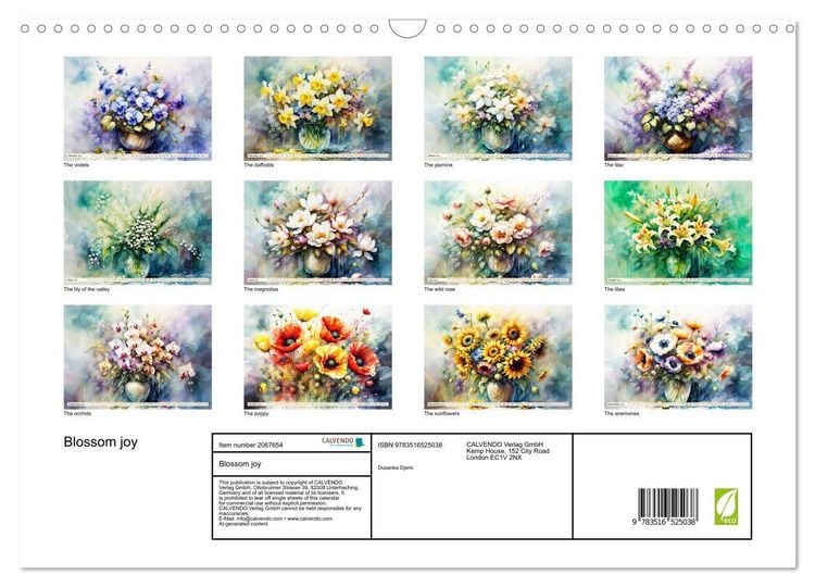 Produktbild: Blossom joy (Wall Calendar 2026 DIN A3 landscape), CALVENDO 12 Month Wall Calendar