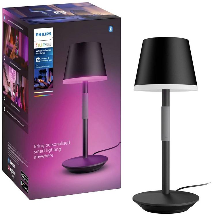 Produktbild: Philips Hue Hue White & Col. Amb. Go 8719514404595 Akku-Tischlampe LED 6.2W Schwarz