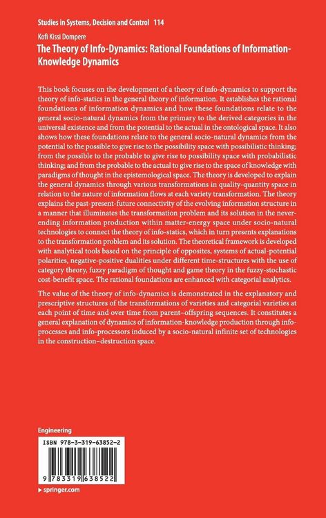 Produktbild: The Theory of Info-Dynamics: Rational Foundations of Information-Knowledge Dynamics