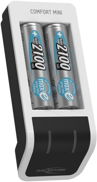 Produktbild: ANSMANN Akku-Ladeger&auml;t Comfort Mini + 2&times; AA 2100mAh