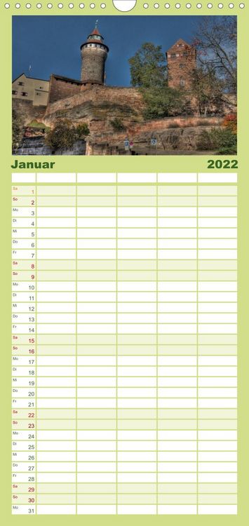 Produktbild: Familienplaner Meine Stadt N&uuml;rnberg (Wandkalender 2022 , 21 cm x 45 cm, hoch)