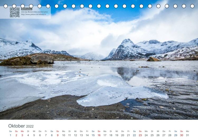 Produktbild: Lofoten - Stille Landschaften Norwegens (MEDIAedition) (Tischkalender 2022 DIN A5 quer)
