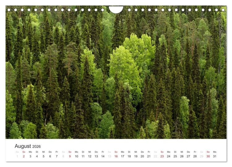 Produktbild: Naturparadies Finnland (Wandkalender 2026 DIN A4 quer), CALVENDO Monatskalender