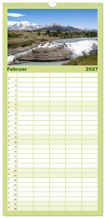 Produktbild: Familienplaner 2027 - Chile - Facetten landschaftlicher Vielfalt mit 5 Spalten (Wandkalender, 21 x 45 cm) CALVENDO