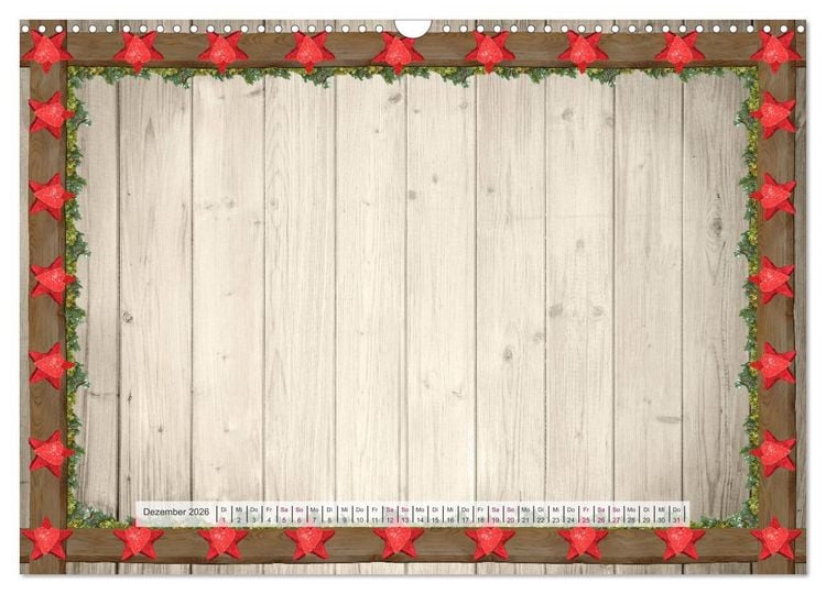 Produktbild: Bastelkalender Nostalgie-Rahmen 2026 (Wandkalender 2026 DIN A3 quer), CALVENDO Monatskalender