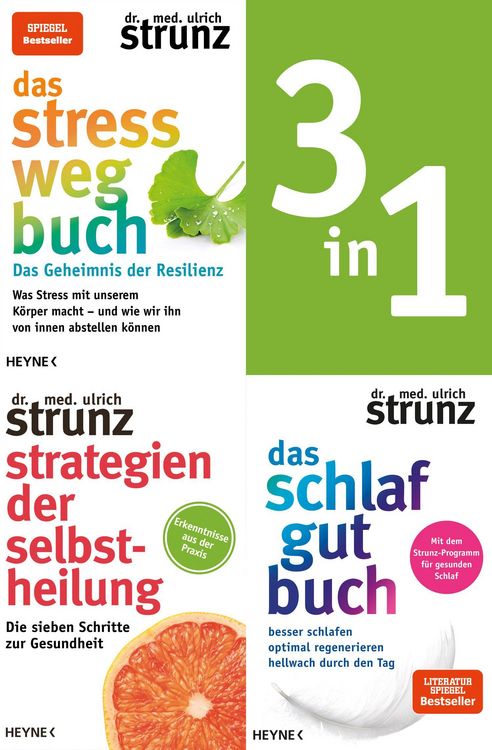 Produktbild: Selfcare-3in1-Bundle: Stress-weg-Buch, Schlaf-gut-Buch, Strategien der Selbstheilung