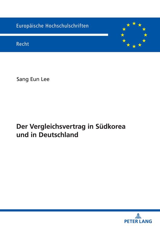Produktbild: Der Vergleichsvertrag in Suedkorea und in Deutschland