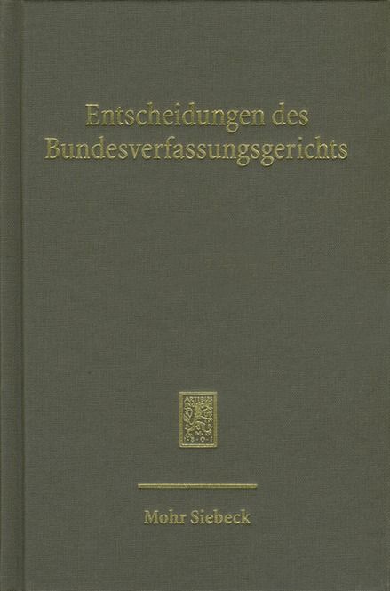 Produktbild: Entscheidungen des Bundesverfassungsgerichts (BVerfGE)