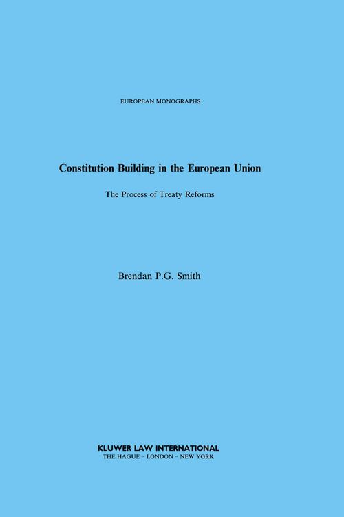 Produktbild: Constitution Building in the European Union
