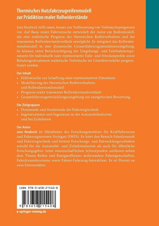 Produktbild: Thermisches Nutzfahrzeugreifenmodell zur Pr&auml;diktion realer Rollwiderst&auml;nde