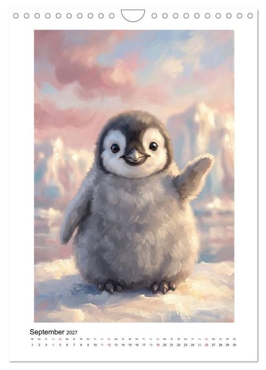 Produktbild: Pinguine - Watscheln, Kuscheln, Staunen (Wandkalender 2027 DIN A4 hoch), CALVENDO Monatskalender