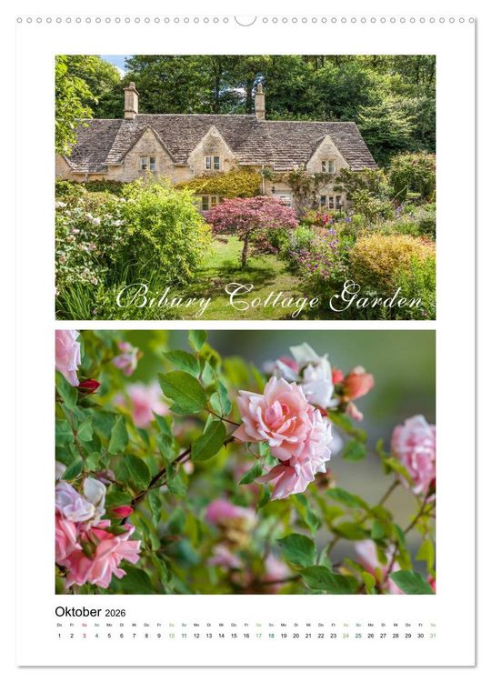Produktbild: Gartenparadiese in England (hochwertiger Premium Wandkalender 2026 DIN A2 hoch), Kunstdruck in Hochglanz