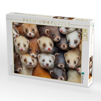 Produktbild: CALVENDO Puzzle Frettchen Kuschelhaufen | 1000 Teile Lege-Gr&ouml;&szlig;e 64x48cm Foto-Puzzle f&uuml;r gl&uuml;ckliche Stunden
