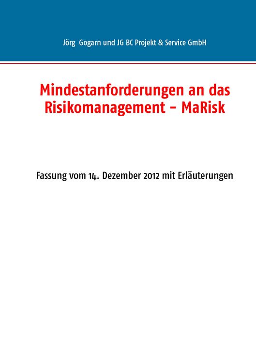 Produktbild: Mindestanforderungen an das Risikomanagement - MaRisk