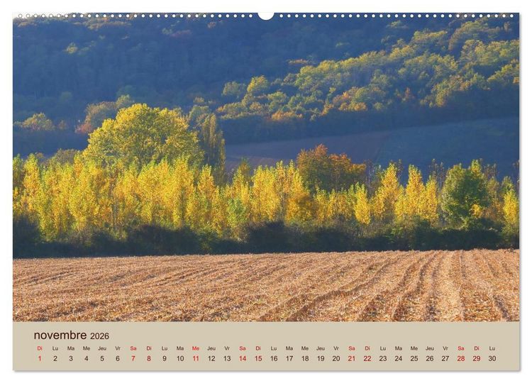 Produktbild: Paysages de l'Yonne (Calendrier mural 2026 DIN A2 vertical) calendrier de bureau