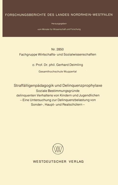 Produktbild: Straff&auml;lligenp&auml;dagogik und Delinquenzprophylaxe
