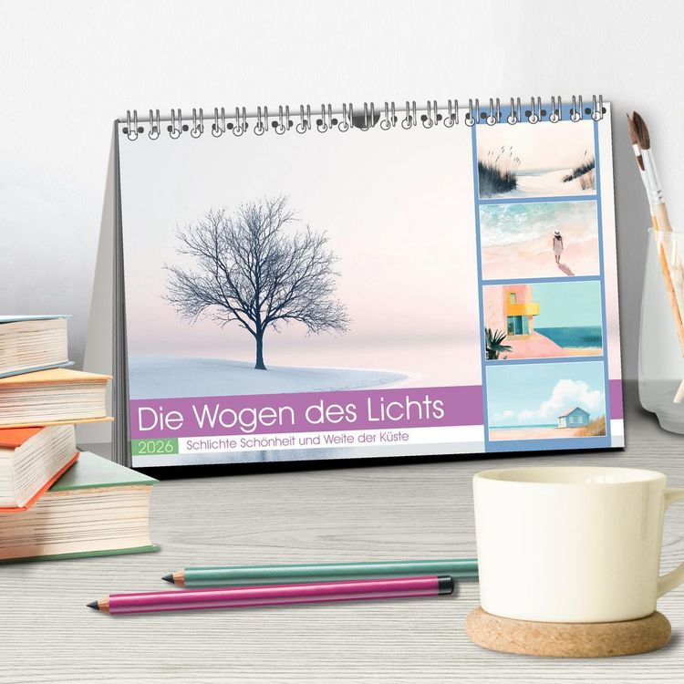 Produktbild: Die Wogen des Lichts (Tischkalender 2026 DIN A5 quer), CALVENDO Monatskalender