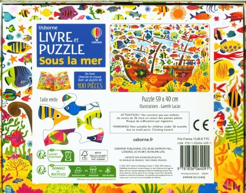 Produktbild: Sous la mer : coffret livre et puzzle : d&egrave;s 5 ans