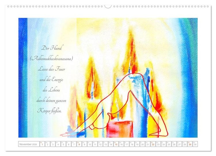 Produktbild: Yoga Elementarkr&auml;fte - Yoga Asanas zu den vier Elementen (hochwertiger Premium Wandkalender 2026 DIN A2 quer), Kunstdruck in Hochglanz