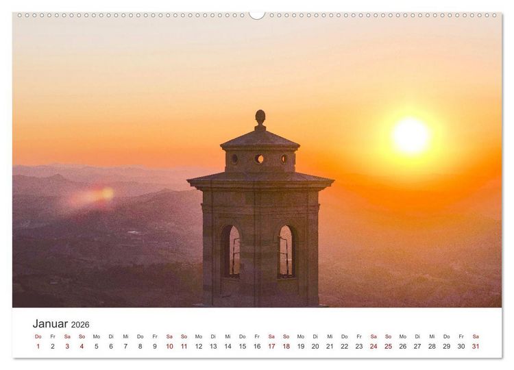 Produktbild: San Marino - Eine Reise in den wundersch&ouml;nen Zwergstaat. (hochwertiger Premium Wandkalender 2026 DIN A2 quer), Kunstdruck in Hochglanz