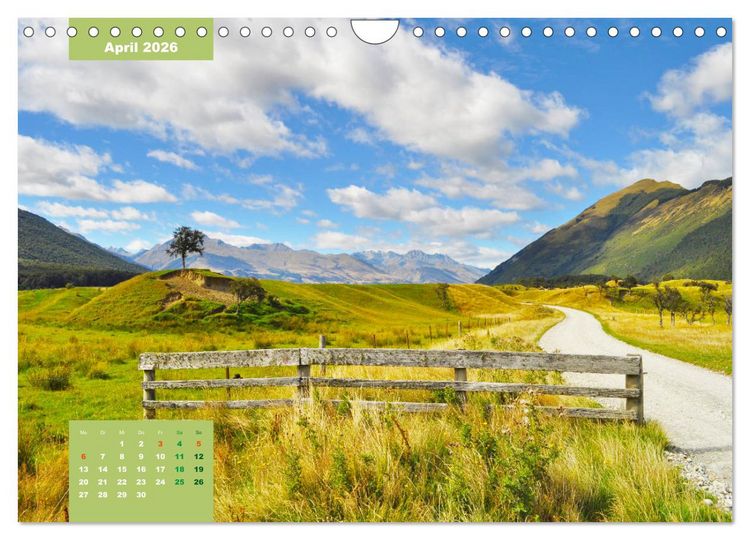 Produktbild: Erlebe mit mir die H&ouml;hepunkte von Neuseeland (Wandkalender 2026 DIN A4 quer), CALVENDO Monatskalender