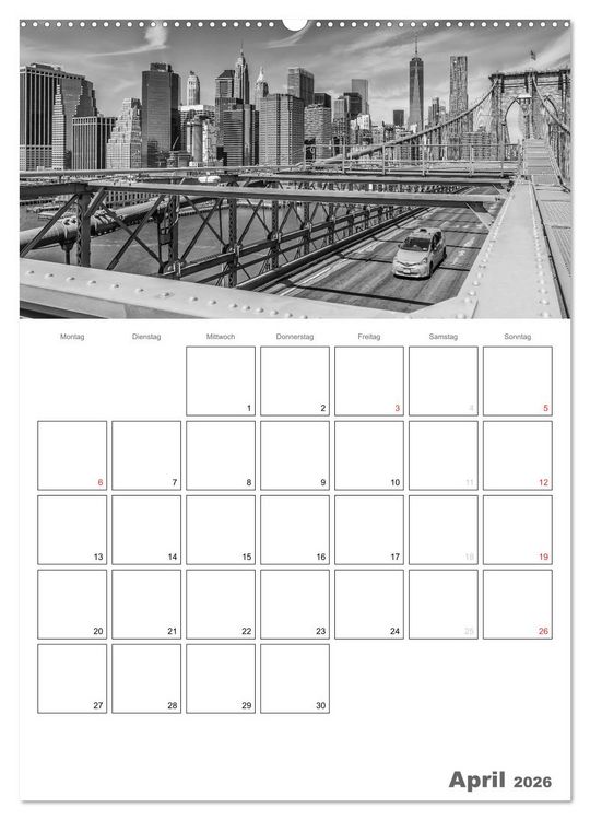 Produktbild: NEW YORK Skylines (Wandkalender 2026 DIN A2 hoch), CALVENDO Monatskalender