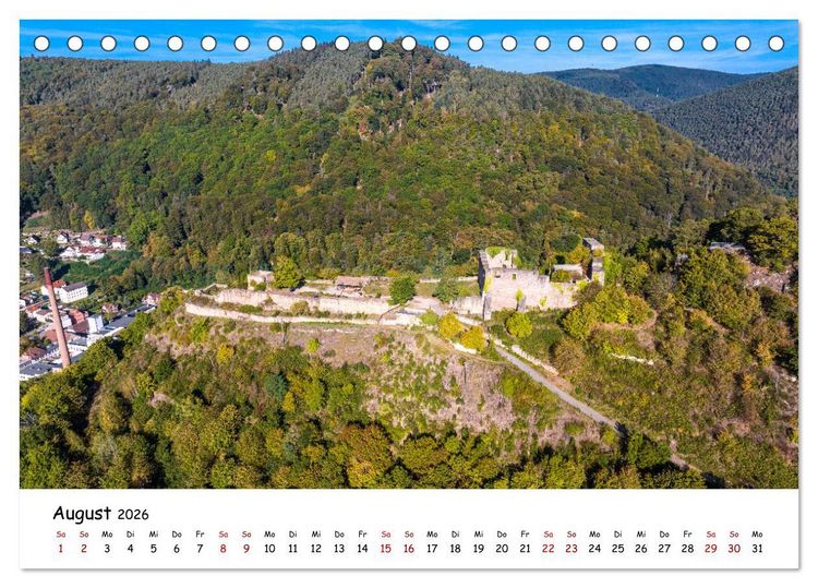 Produktbild: Pf&auml;lzer Burgen (Tischkalender 2026 DIN A5 quer), CALVENDO Monatskalender