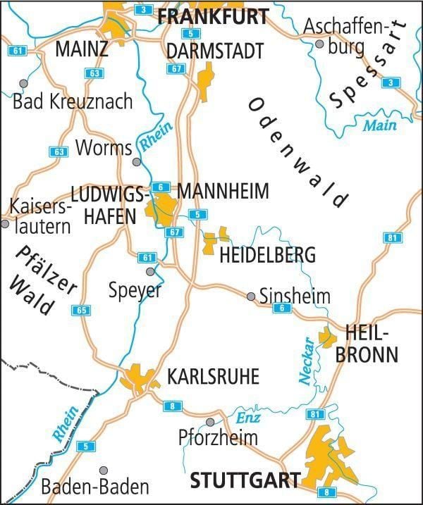 Produktbild: BVA ADFC Radtourenkarte Rhein /Neckar 1:150.000