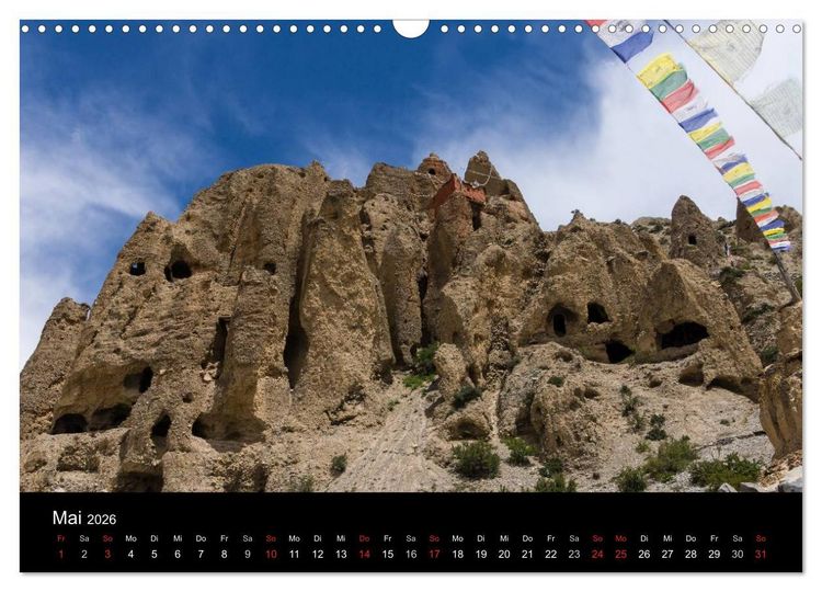 Produktbild: MUSTANG - das verborgene K&ouml;nigreich im Himalaya (Wandkalender 2026 DIN A3 quer), CALVENDO Monatskalender