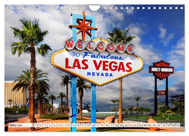 Produktbild: Las Vegas, Stadt der wahr gewordenen Tr&auml;ume (Wandkalender 2026 DIN A4 quer), CALVENDO Monatskalender