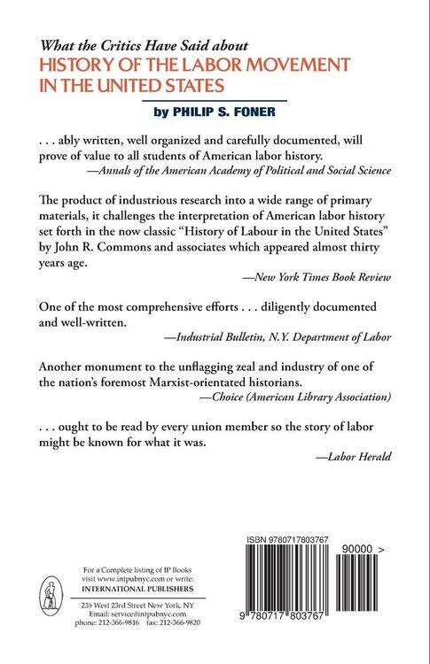 Produktbild: The History Of the Labor Movement, Vol. 1