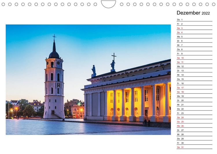 Produktbild: Ein Wochenende in Vilnius (Wandkalender 2022 DIN A4 quer)