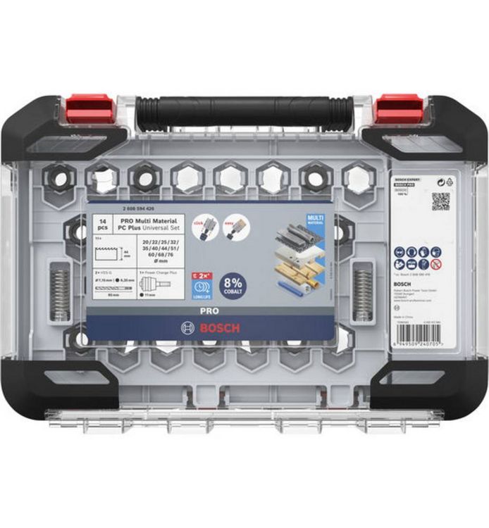 Produktbild: Bosch Accessories 2608594426 2608594426 Lochs&auml;gen-Set 20 mm, 22 mm, 25 mm, 32 mm, 35 mm, 40 mm, 44 mm, 51 mm, 60 mm, 68 mm, 76 mm 1 St.