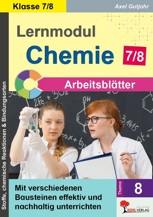 Produktbild: Lernmodul 8: CHEMIE - Klasse 7-8 / Arbeitsbl&auml;tter