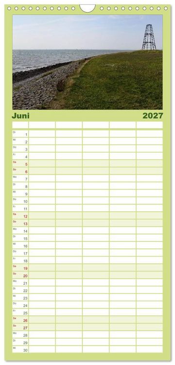 Produktbild: Familienplaner 2027 - Texel, eine Perle Frieslands mit 5 Spalten (Wandkalender, 21 x 45 cm) CALVENDO