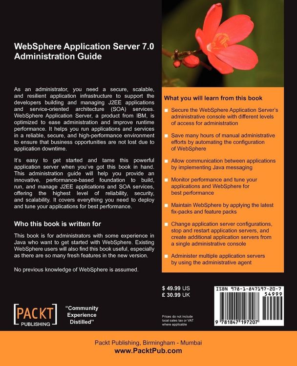 Produktbild: WebSphere Application Server 7.0 Administration Guide