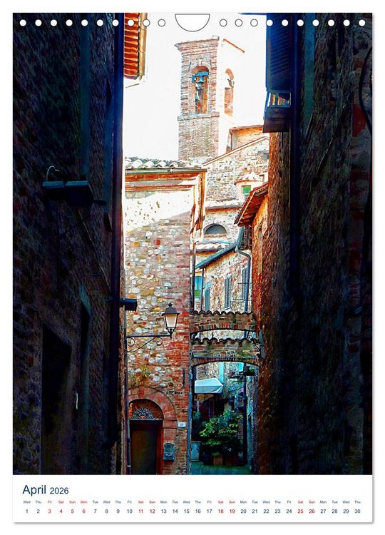 Produktbild: Umbrian Bell Towers (Wall Calendar 2026 DIN A4 portrait), CALVENDO 12 Month Wall Calendar