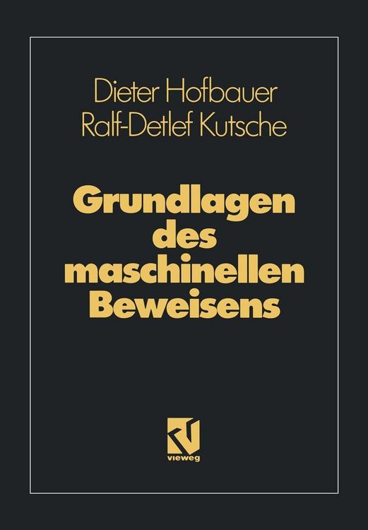 Produktbild: Grundlagen des maschinellen Beweisens